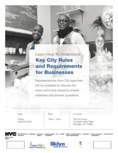 Photo of a small business promoting the NYC Small Business Services Small Business Resource Fair
