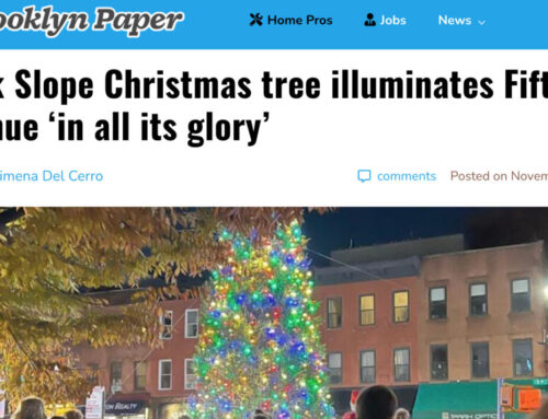 Park Slope Christmas Tree Illuminates Fifth!
